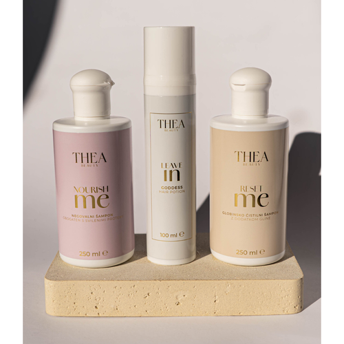 RESET, NOURISH & SHINE ( čistilni šampon + negovalni šampon+ leave IN serum)