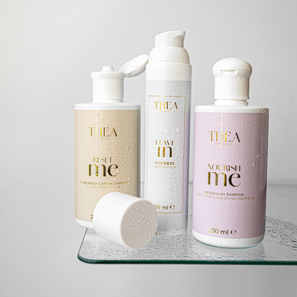 RESET, NOURISH & SHINE ( čistilni šampon + negovalni šampon+ leave IN serum)